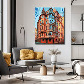 Painting by numbers German old town buildings